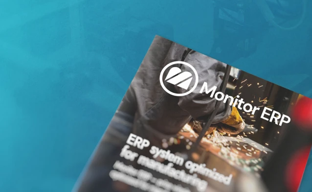 Brochure with a blue background