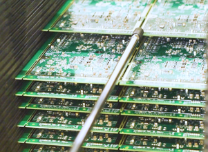 Circuit boards in a factory