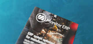 Brochure with a blue background