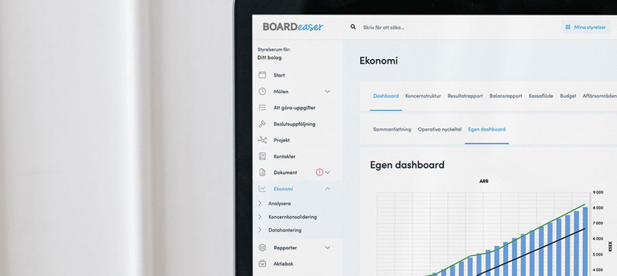 Laptop med Boardeaser integration till Monitor affärssystem