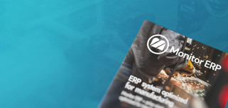 Brochure with a blue background